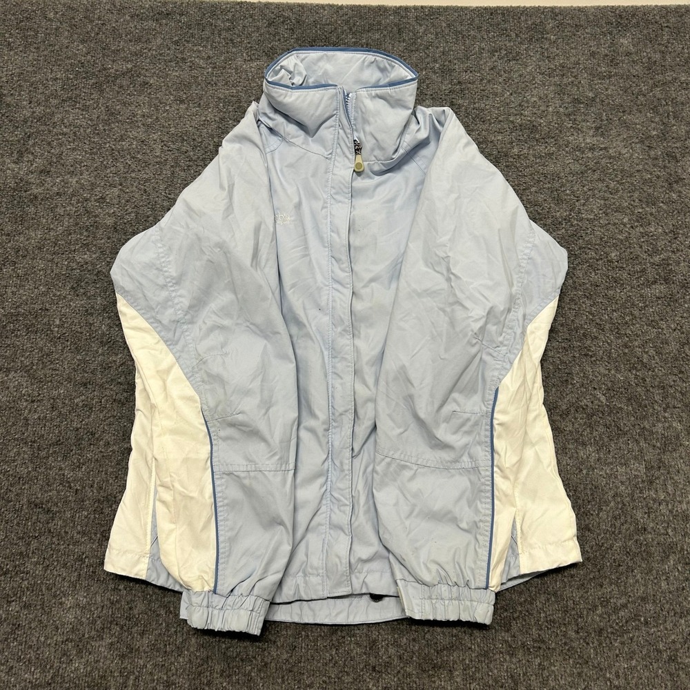 Columbia Jacket Womens Size M Light Blue Interchange Full Zip Nylon Windbreaker